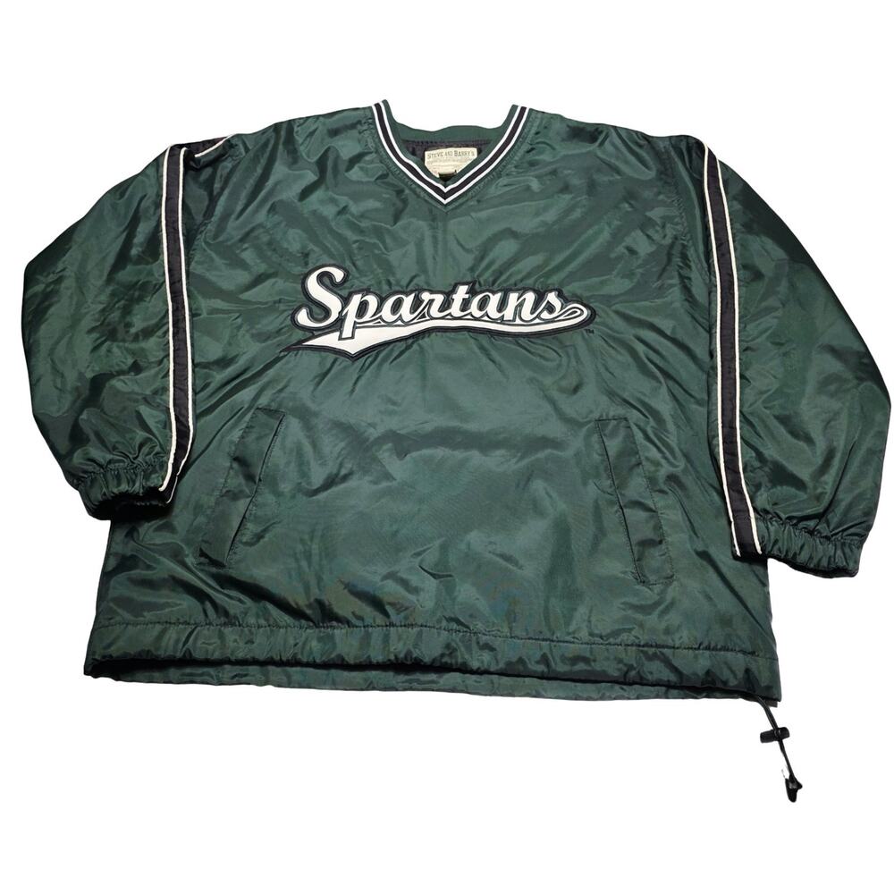 VTG Michigan State Spartans Steve And Barry’s Lined Pullover Jacket Mens Medium